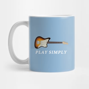 Play Simply Offset Style Electric Guitar Sunburst Color Mug